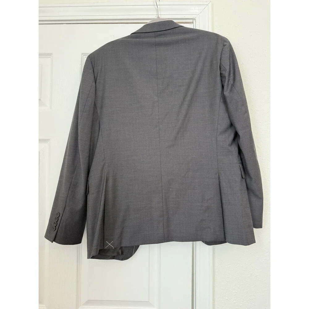 Kenneth Cole Awearness Blazer 40 Regular Dark Grey Wool Blend
